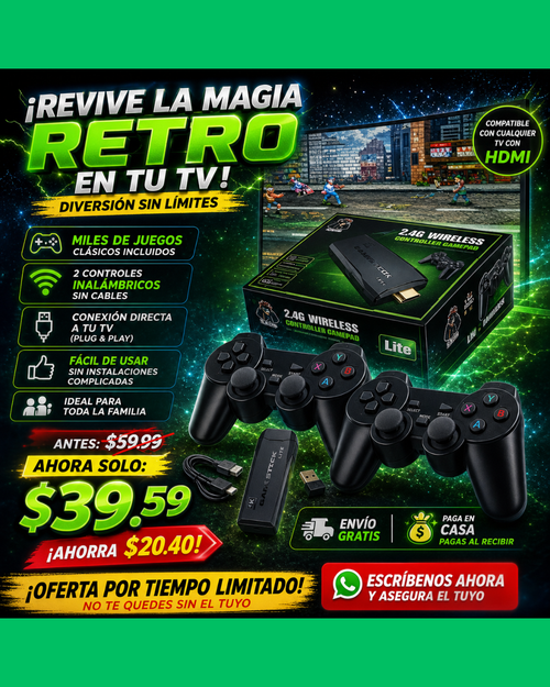 Consola Retro Game Stick HDMI 4K lite